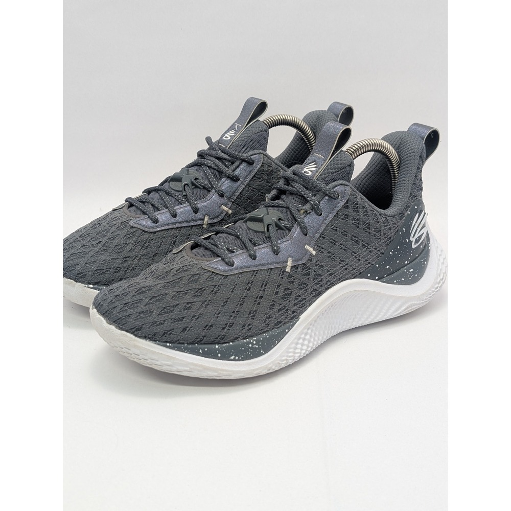 Under Armour Curry Flow 10 Grey Basketball Shoes 3026624-101 Mens 9 Womens 10.5